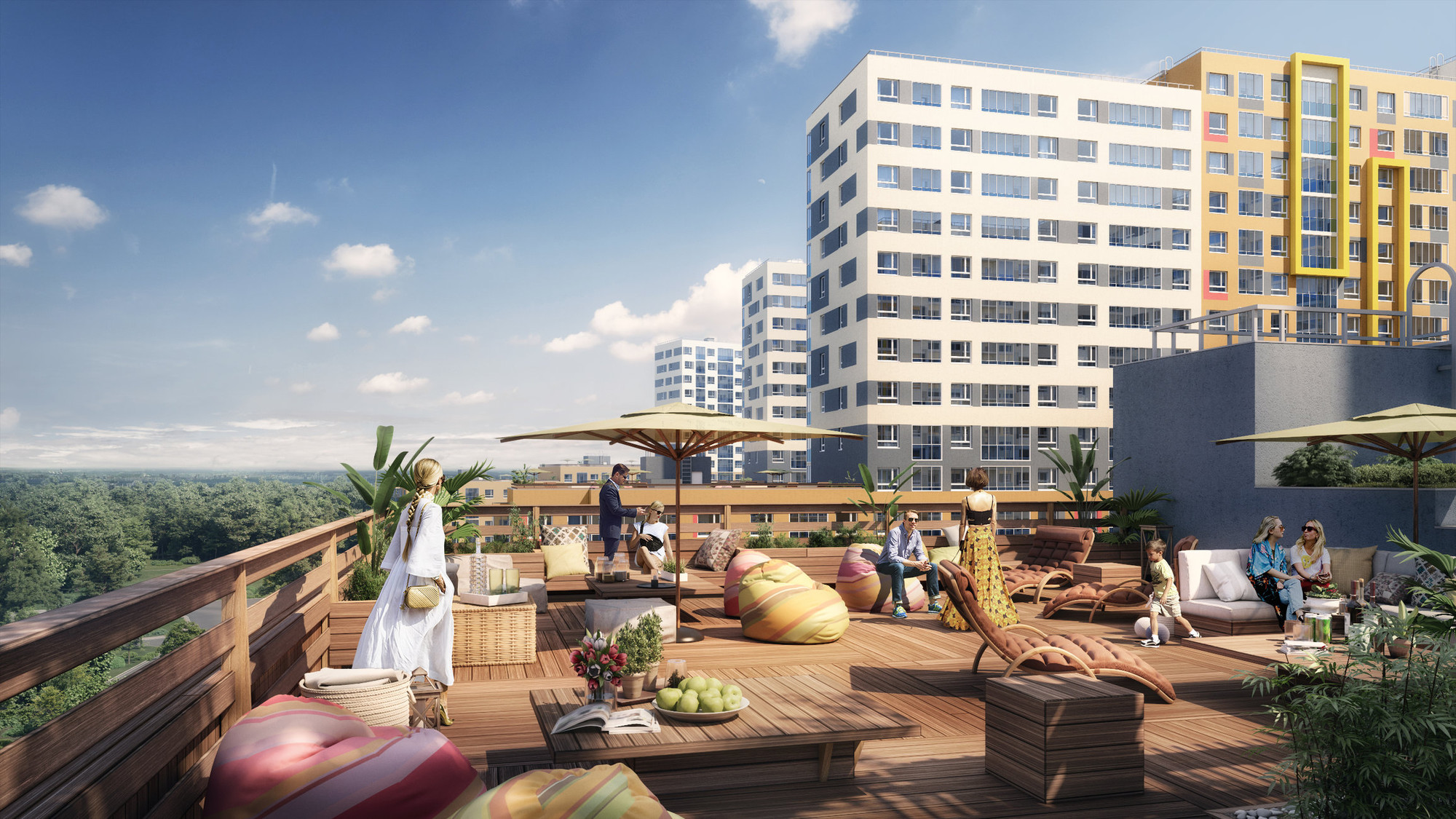 ЖК ID Murino лаунж зона