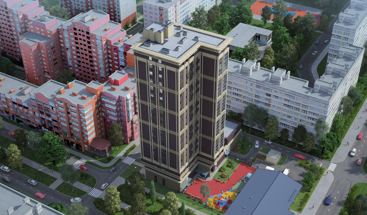 вид сверху ЖК Мастер на Серебристом